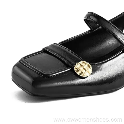 Classic Mary Jane Pumps for Office Women's Low Block Heels